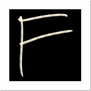 Hand Drawn Letter F Posters and Art